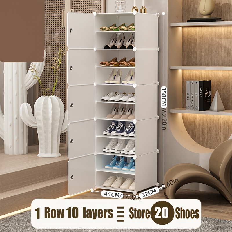 TEMU Shoe Organizer, Storage Unit, Home Dust-resistant Easy Shoe Cupboard, Ideal For Use In , Living Areas, And Bedrooms - Easy To Put , Sturdy And