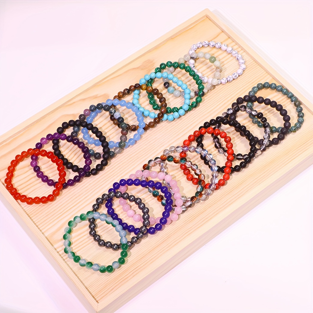 21pcs Natural Stone Bracelet Set for Women