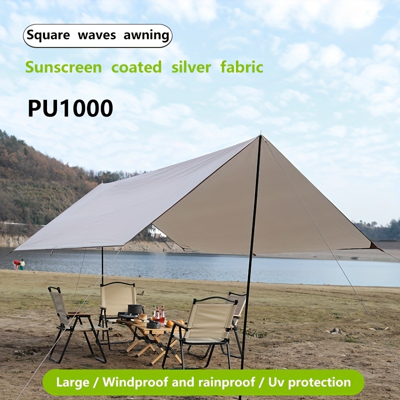 1pc large size canopy sun protection and rainproof portable awning for outdoor camping picnic sports & outdoors temu