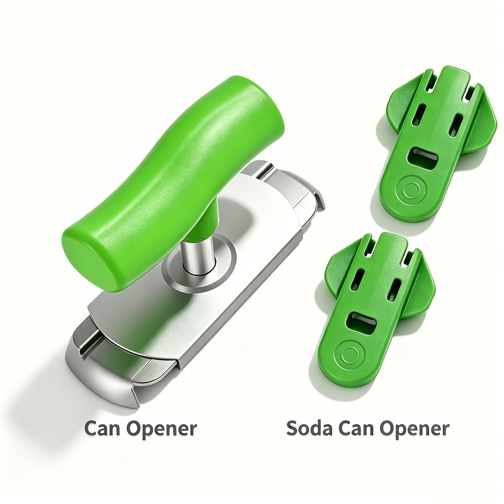 TEMU 3 pezzi Apribottiglie in acciaio inossidabile a risparmio di lavoro, design regolabile antiscivolo Apribottiglie multifunzionale lattine e tappi