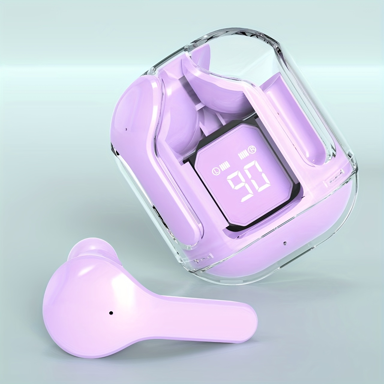 Écouteurs Stéréo Sans Fil avec Boutons Tactiles, Casque Mains Libres, Affichage Numérique de Capacité de Batterie, Connexion Automatique à l'Allumage, Conception Portable et Compacte pour Jeux, Sport & Loisirs, Cadeau Parfait pour Petit Ami/Amie