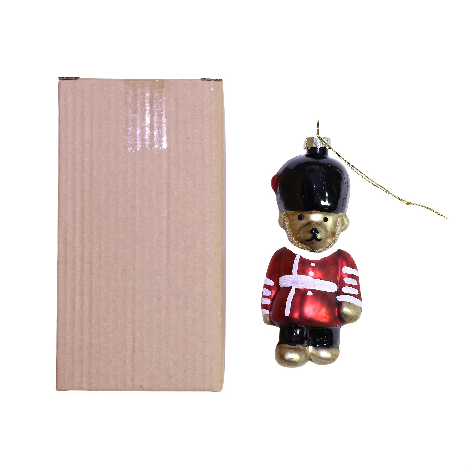 Image of Mini Christmas Bear, Vintage Glass Blown Christmas Decorations For Christmas, Hanukkah, Thanksgiving, Easter Holiday Hanging Decorations - No Power Required, No Batteries Required