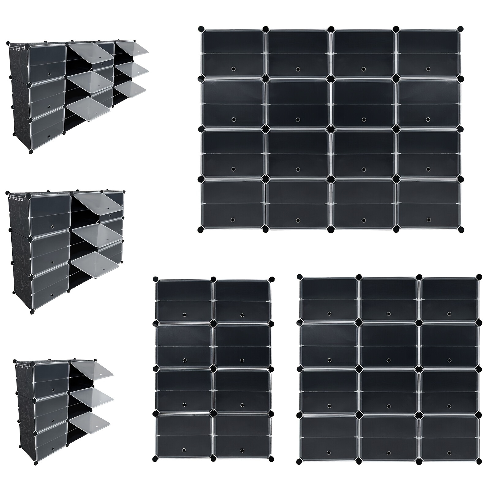 

Fivmen Rack (row:2/3/4 ; :6/8 ) Diy Shelves Of Pp Plastic Organiser For Hallway Bedroom Entrance, &