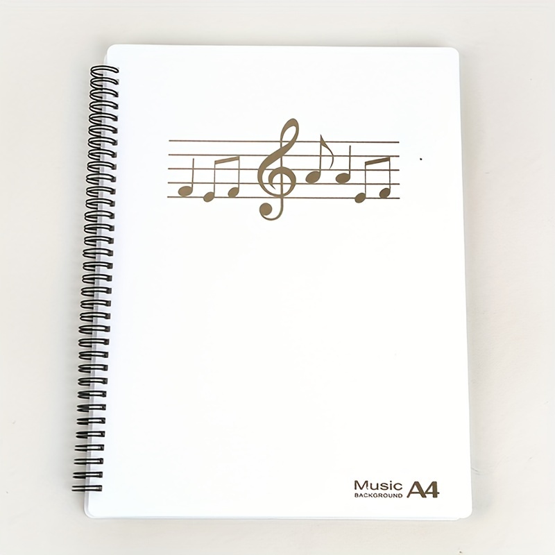 music   40     expandable durable portfolio organizer for musicians thick plastic music book clip with multi layer storage for sheet music and documents white 0