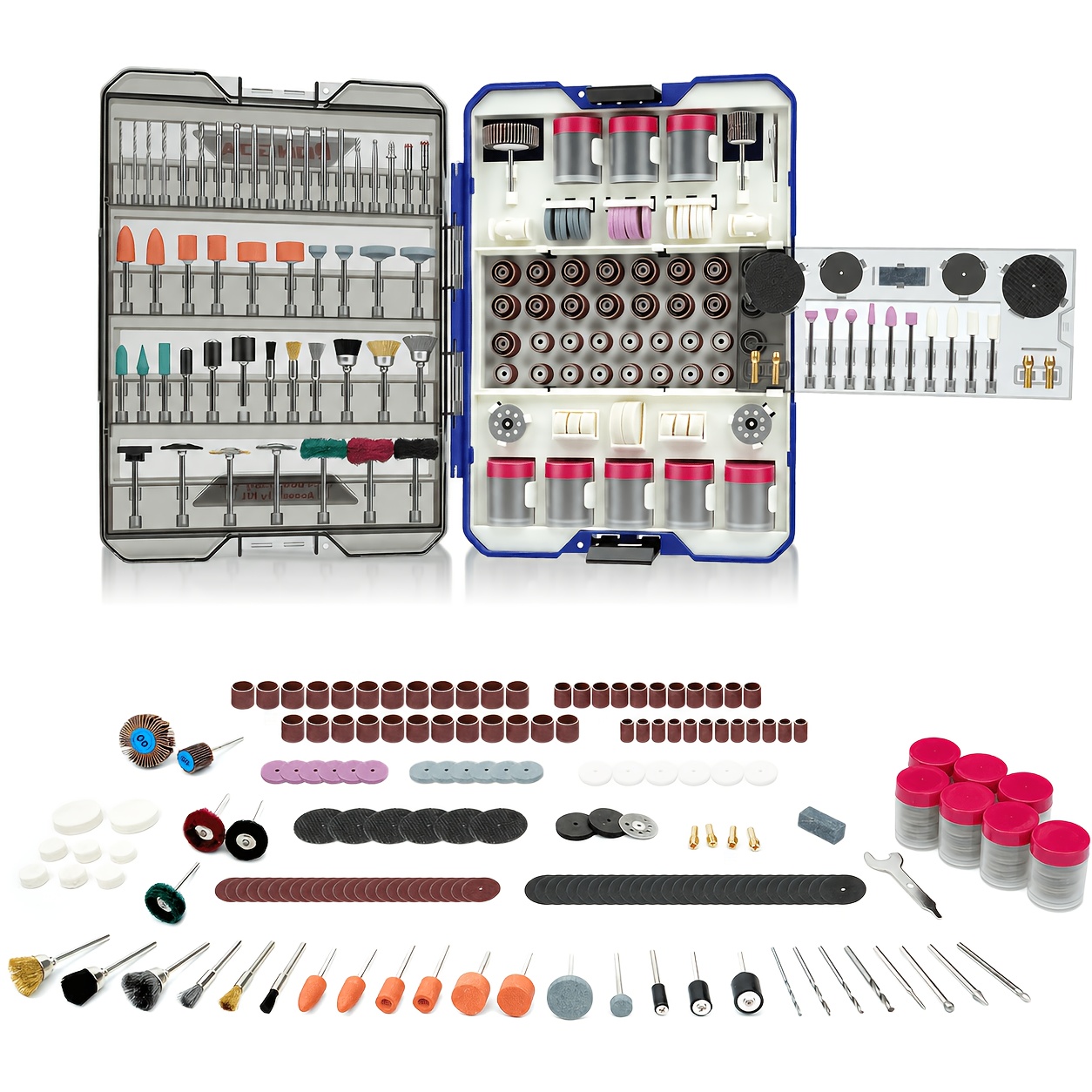 TEMU 652pcs Rotary Tool Accessory Kit/448pcs With Mini Cordless Rotary Tool/70pcs With Mini Cordless Rotary Tool, Fits Dremel Rotary Tools, Universal