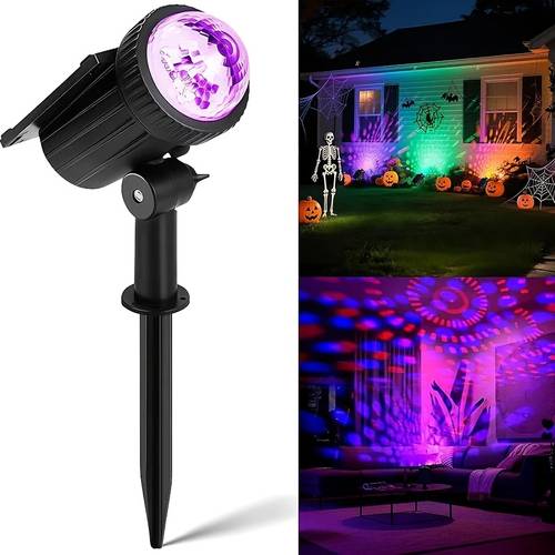 1pc solar spotlight landscape lamp solar christmas projector lights outdoor red and green light projector ip65 solar lawn light for christmas halloween wedding party garden patio wall decor