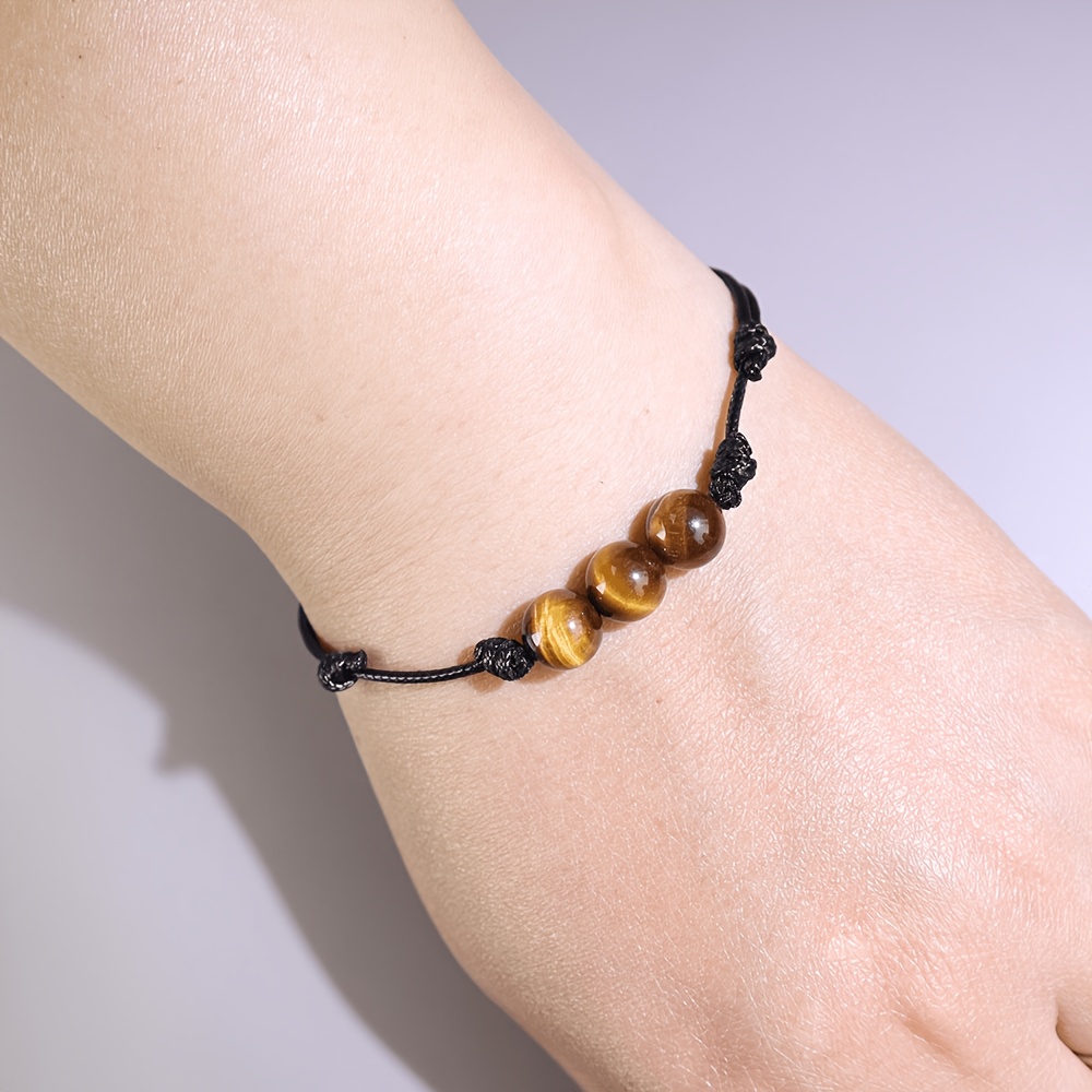 Unisex Adjustable Lucky Beads Bracelet Cord Set, Gift