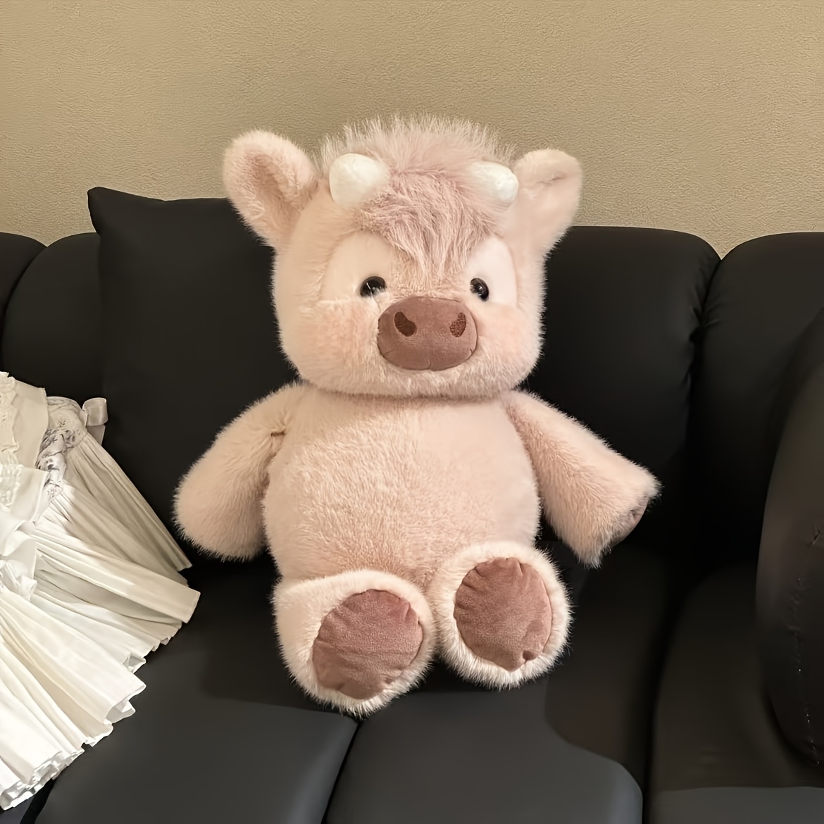 imagen del artículo   adorable peluche de vaca de las   mide 40 cm o 15.74 pulgadas, con un diseño   en rosa,   y    . es     para   de san valentín,   o el   de una niña