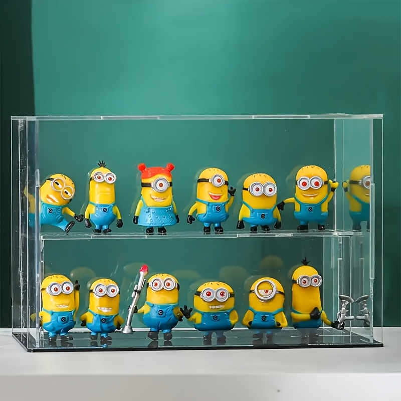 

12pcs Minions Silicone Figurine Set, Yellow Cartoon Collectibles, Ideal For Home & , Perfect Gift For Christmas, Chinese New Year, Birthdays