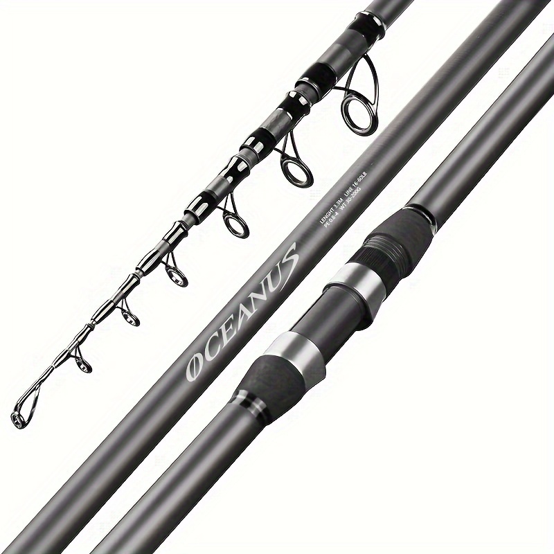 

Carbon Fiber Fishing Rod - , Long Casting With , Black, 7.87ft/11.81ft Options, Ideal For Surf Fishing