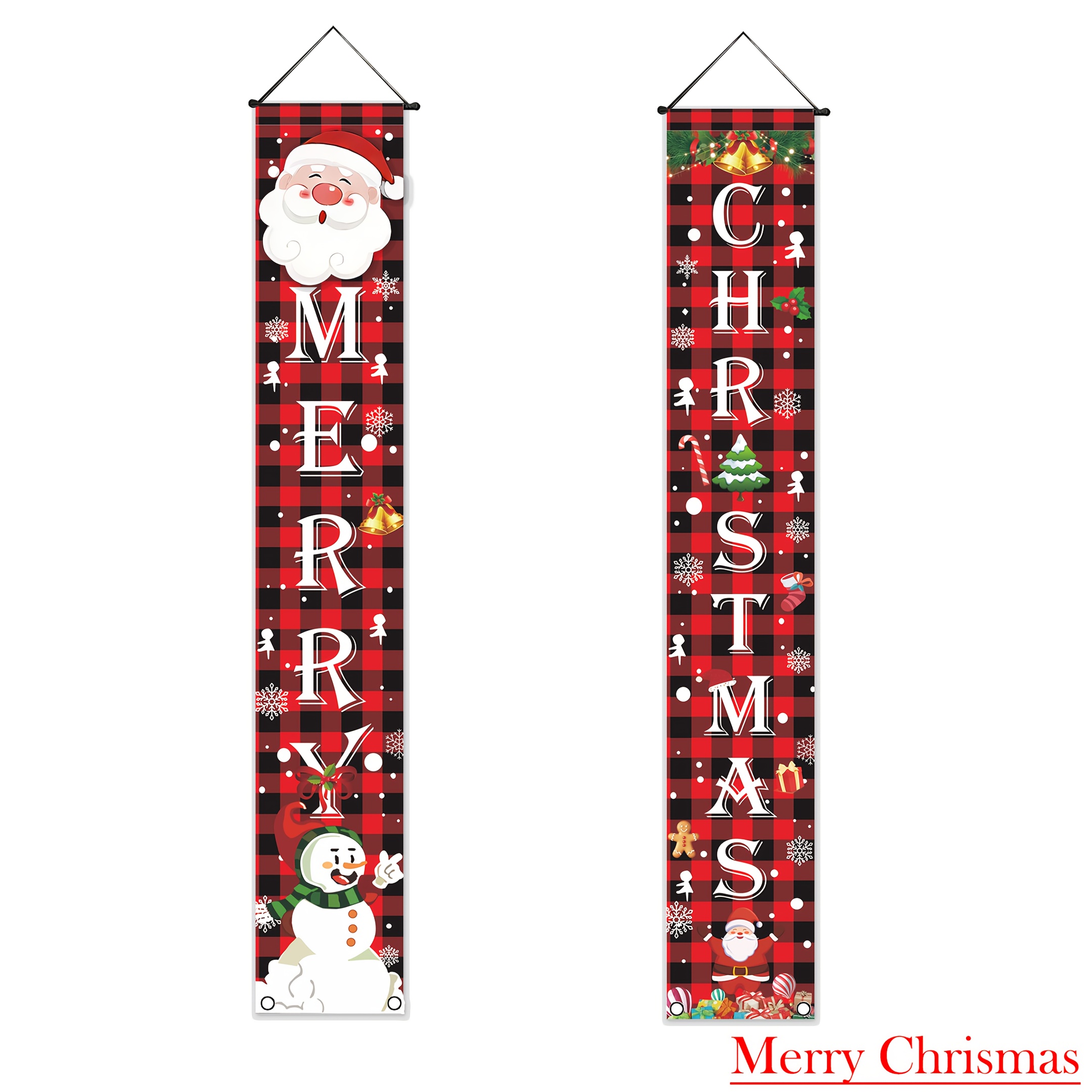 TEMU Decorative Banner For A Merry Christmas Celebration Party - Set Of Hanging Flags Made From Durable Polyester, Suitable For Indoor And Use,