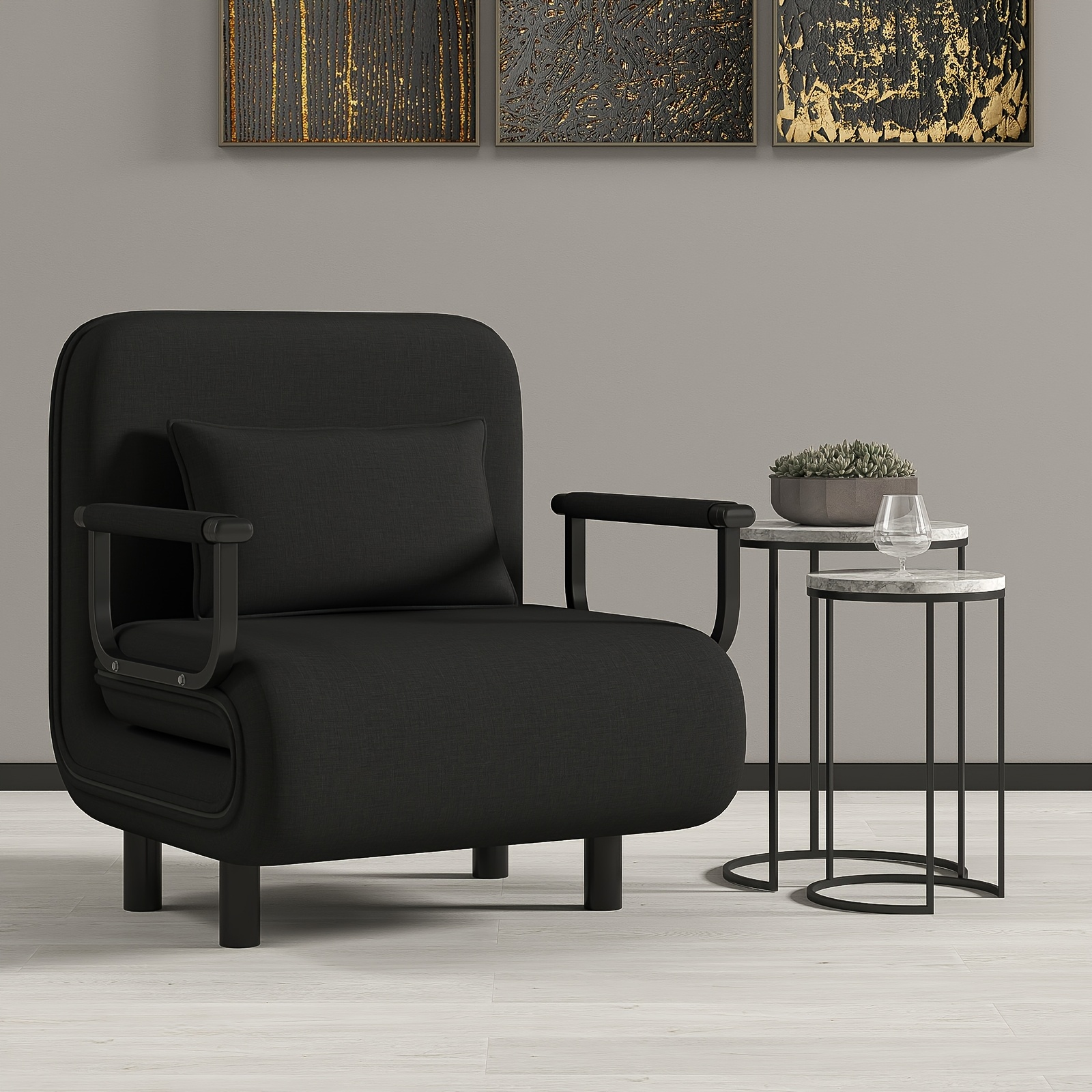 TEMU Canapé-lit pliable et réglable en angle Fabulcozy pour décoration de Noël d'appartement, avec appui-tête facile à nettoyer, 85CM X 68CM X 60CM,