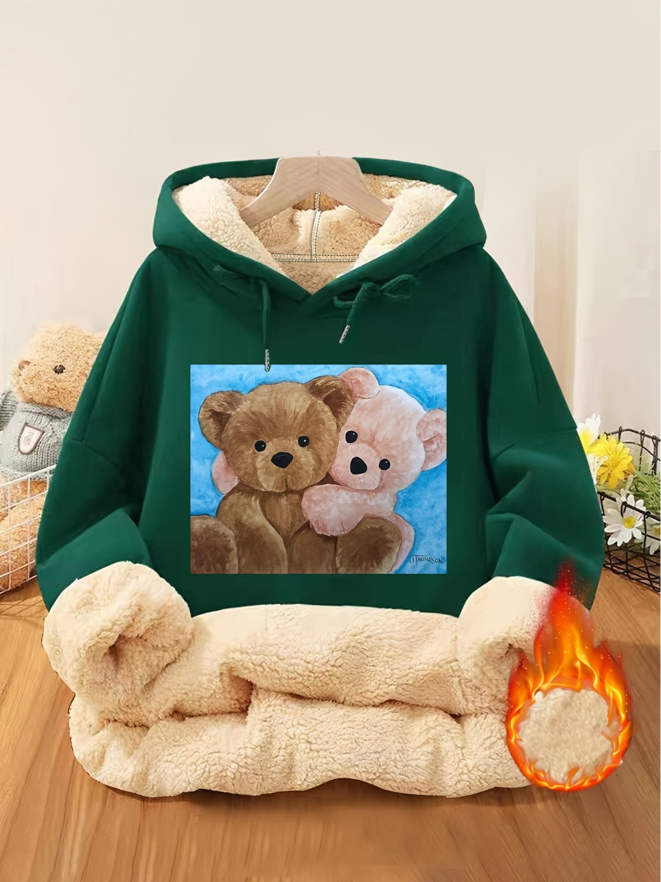 women's casual polyester hoodie pocket fall/winter warm Temu