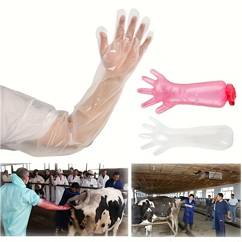 

50pcs Long-arm Disposable Pe/eva Plastic Gloves, Safe And Comfortable Gloves