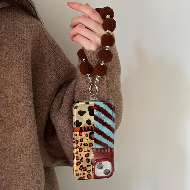 TEMU Phone Case - Phone Case - The Ind Patterned Phone Case With A Chain For 11, 12, 13, 14, 15, And 16 Pro Max