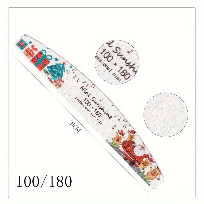 Christmas Nail Files and Buffers Set with Mixed Grits