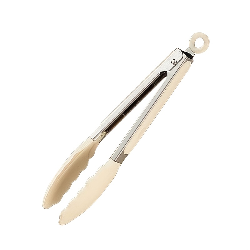TEMU [jinshengyuan] 1pc Stainless Steel Food Tongs Kitchen Cooking Steak Tongs, Anti-scald Outdoor Bbq Grill Tongs, Food-safe Kitchen Utensils,