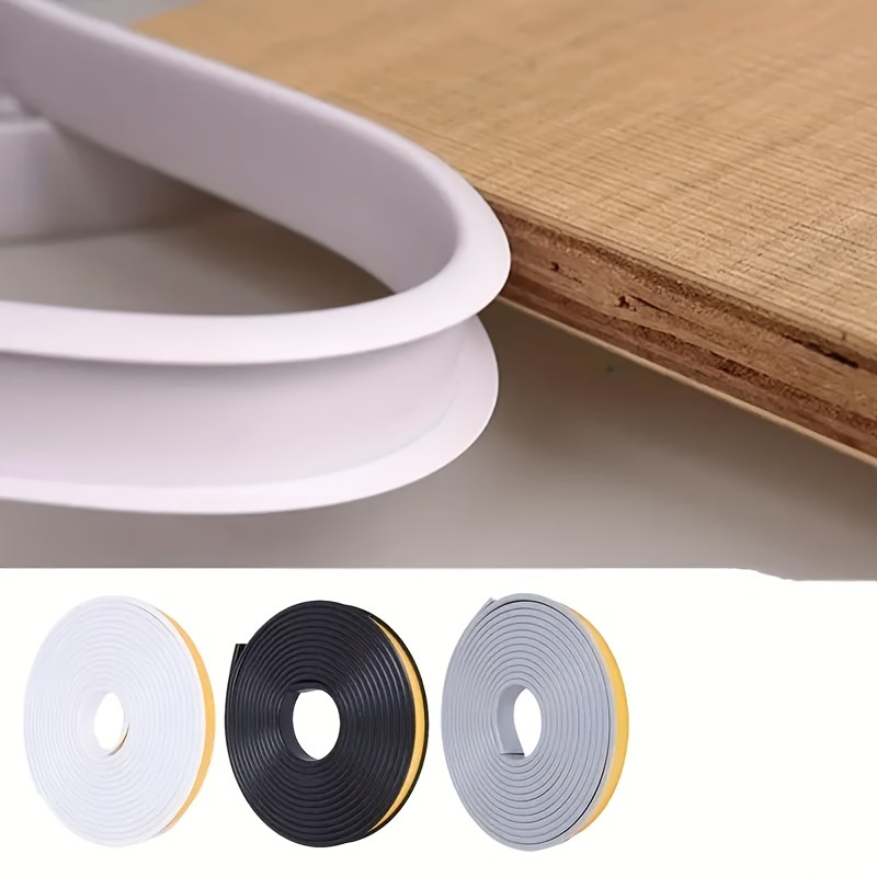 

1pc Self-adhesive Furniture Edge Banding, 5m/16.4ft Flexible Tpe Veneer Strip, Plywood Edge Sealing, Corner & Edge Safety Bumpers For Table Desk Cabinet Protection