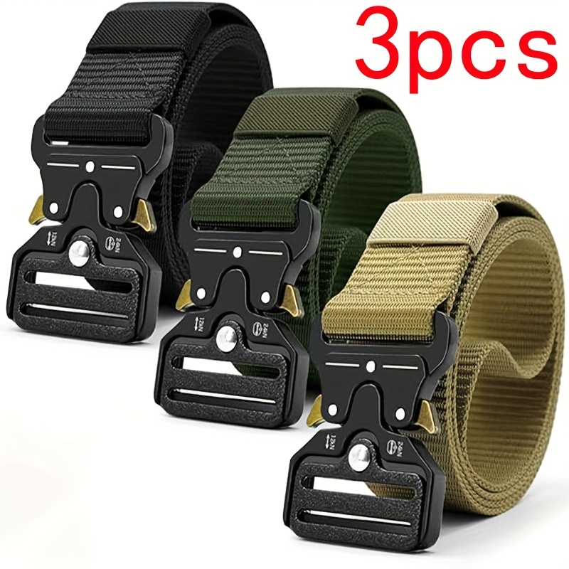 

3-pack Men's Sports Accessories With Multifunctional Nylon Straps And Durable Plastic Buckles