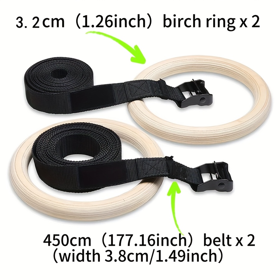 E-shop Kunststoff-Ringen für Turnen, Wettbewerbs-Ringe, 1500/1000 Pfund verstellbare Klammer, 14.76 Fuß lange Riemen, Skala für Anti-Slip, geeignet für