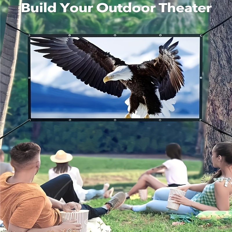 72 84 100 Inch HD Projection Screen Foldable Anti-wrinkle Portable Projector Movie Screen For Home Theater Outdoor Indoor Projection Screen, Portable And Foldable Projector Screen