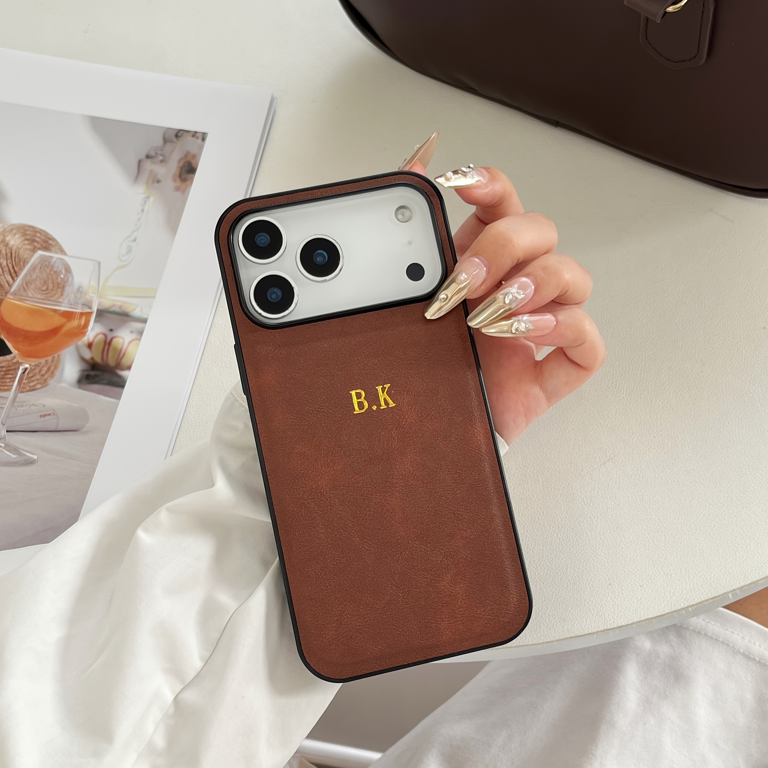 customized name initial phone case compatible iphone 17 16 - Temu