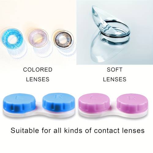 20 pack mini cases bulk box with labeled containers compact travel friendly lens holder case suitable for daily wear