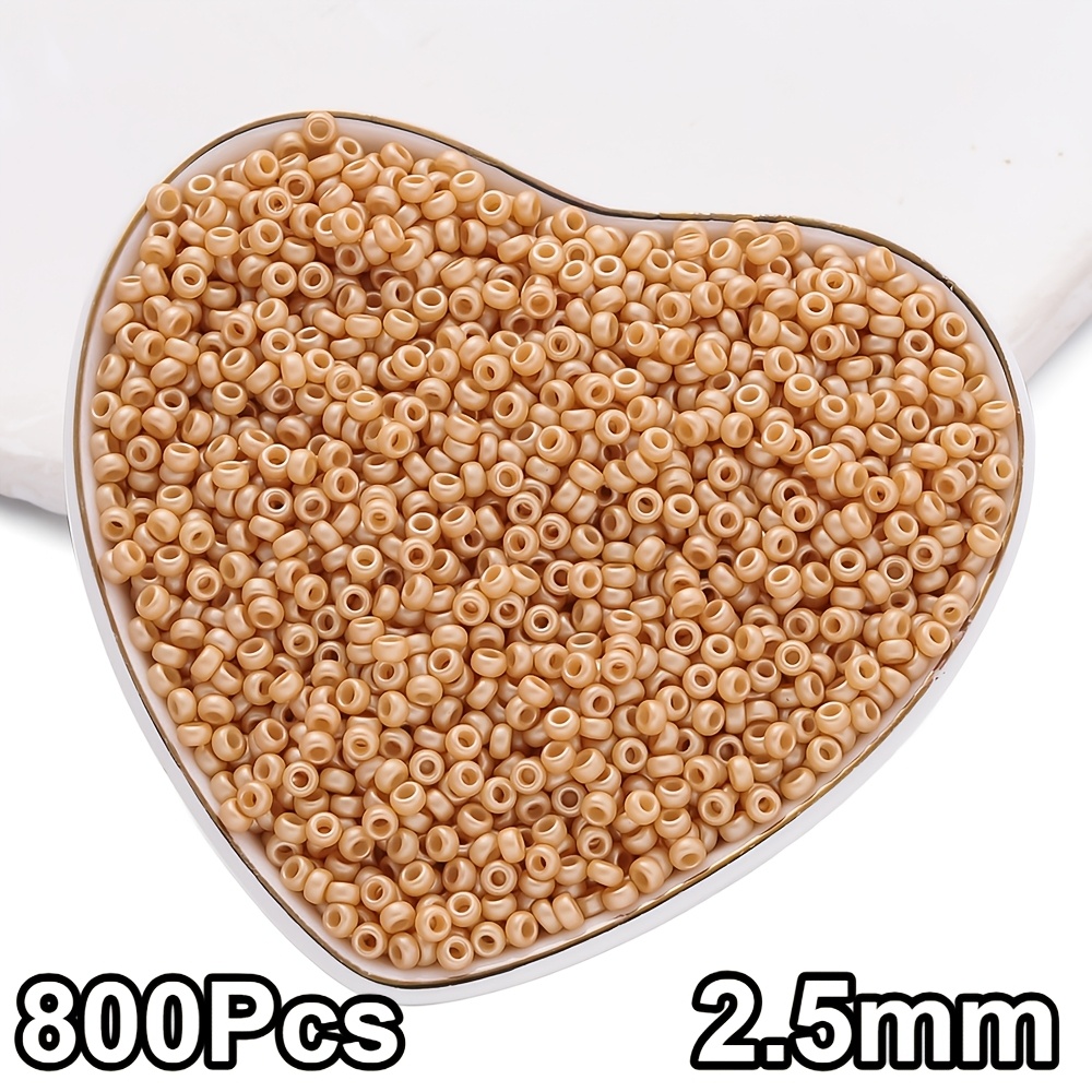 800pcs 2.5mm Multicolor Solid Color Glass Seed Beads