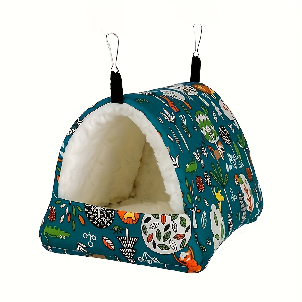 TEMU 1pc Hamster Sugar Glider Sleeping Bag Nest Squirrel Parrot Nest Warm Winter Thickened, Without Battery
