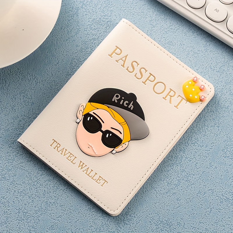 passport card sleeve Engraved Passport Holder Leather Sleeve main image 1
