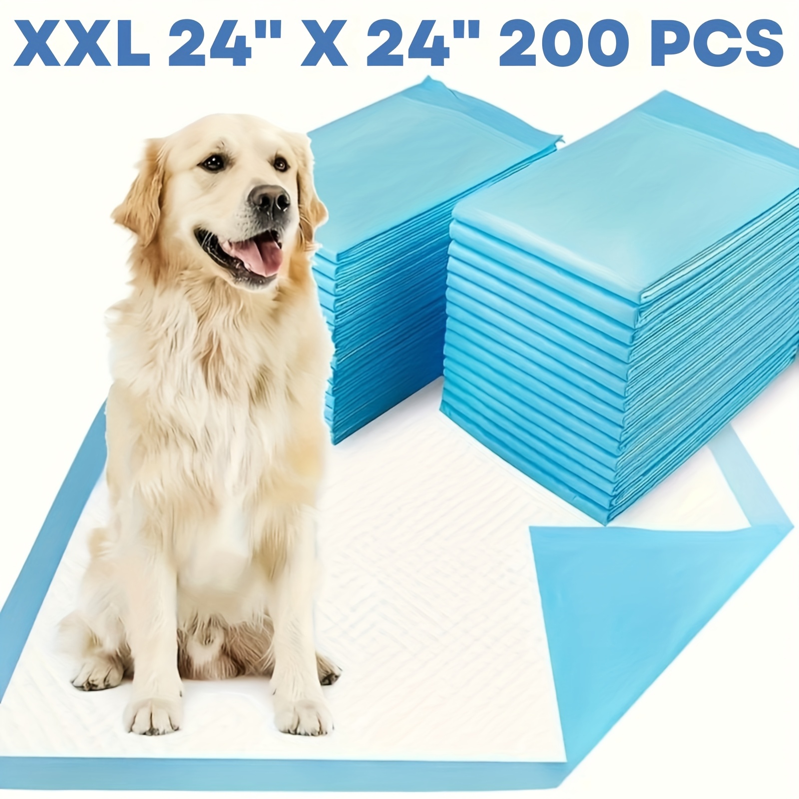 TEMU 28*34inch/23.62"*23.62"in Pet , Ultra Absorbent Potty Pads For Home, Travel, Camping, Mess-proof Backing, 300% Thicker For (50-200 Pads)