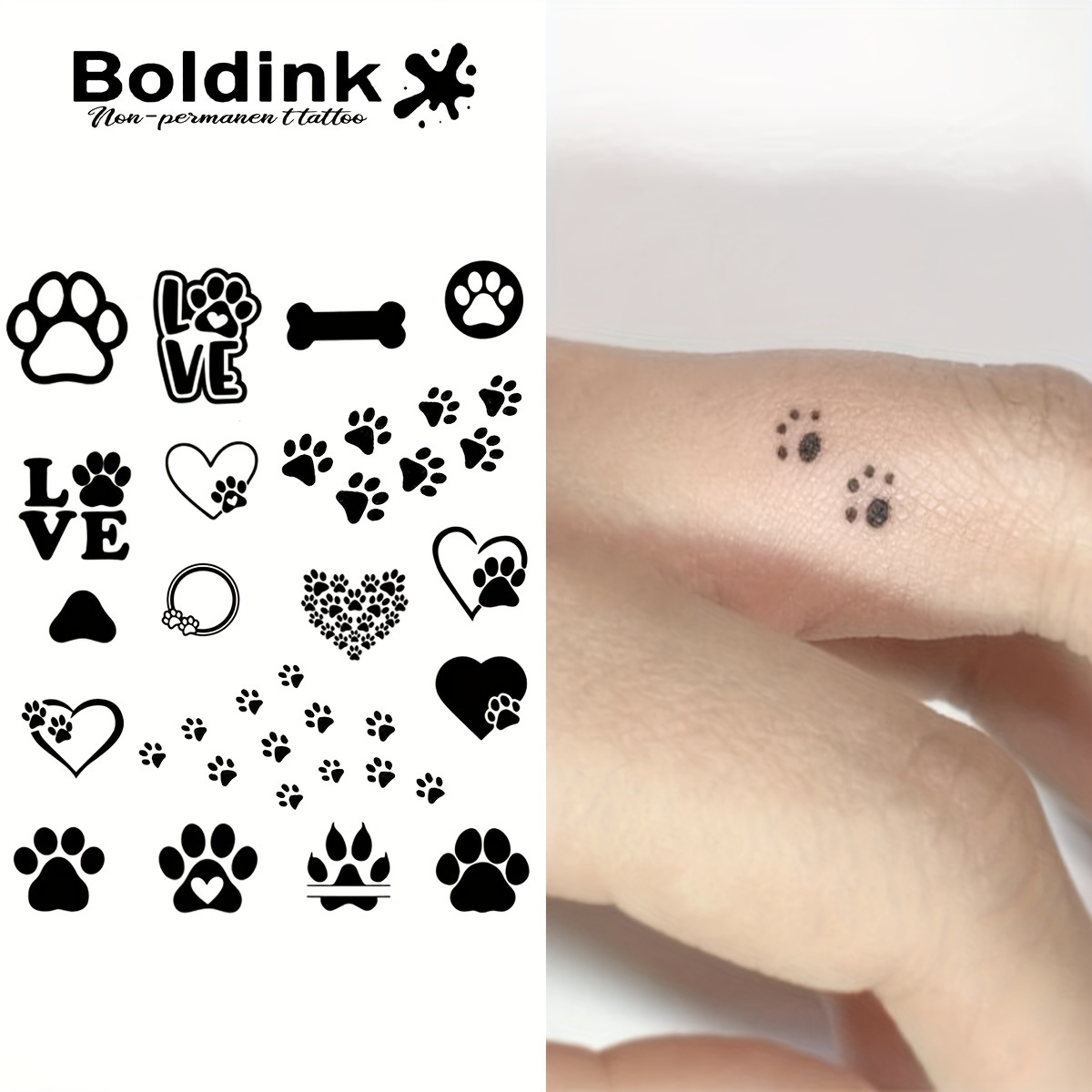 dog paw print tattoos Netherlands