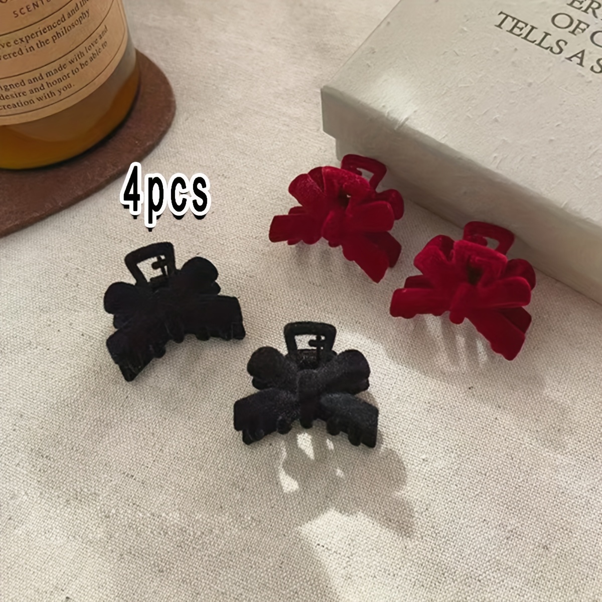 TEMU 4/16/32pcs Fermagli per Capelli in Velluto a per Donna - Accessori Decorativi Eleganti a Forma di , Stile , Regali per Compleanno, Natale, San