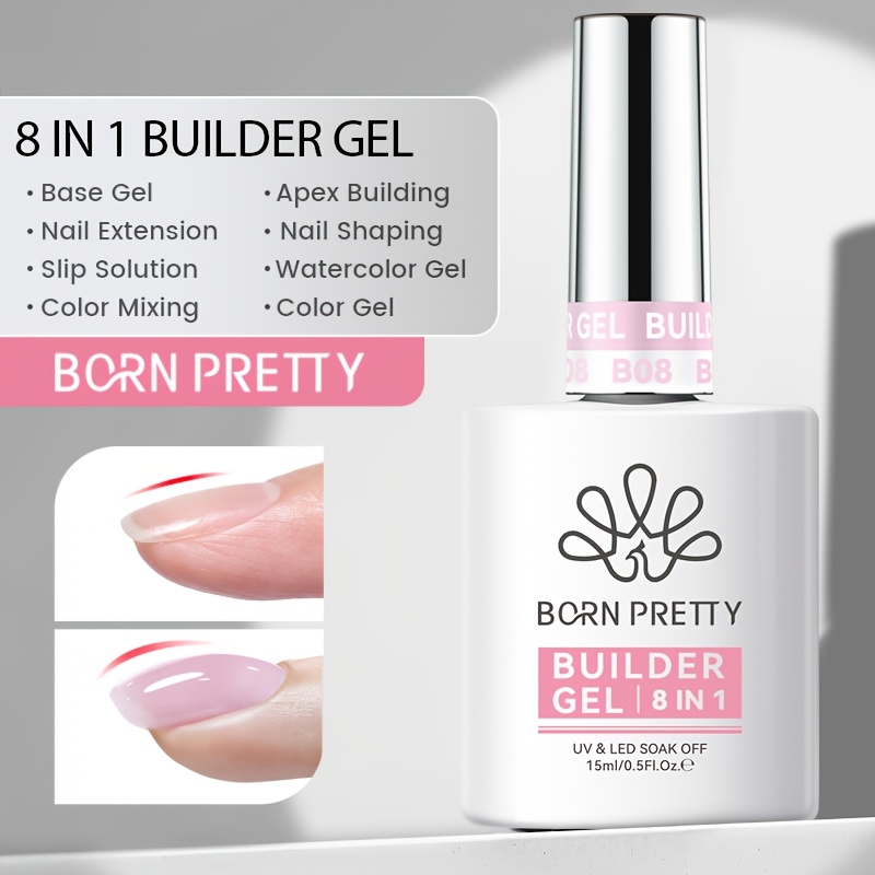 Born Pretty 15ml Builder Gel Nail Extension Watercolor Gel Different Layers Different Colors Special Designed Brush For Building
