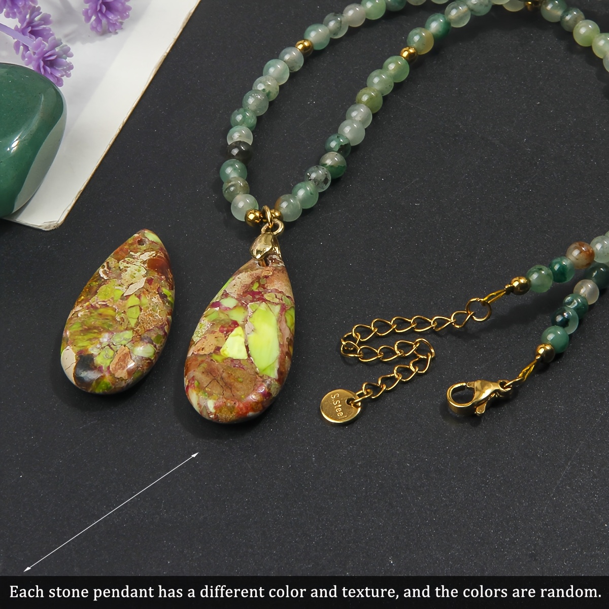 Bohemian Multicolor Beaded Teardrop Choker Necklace
