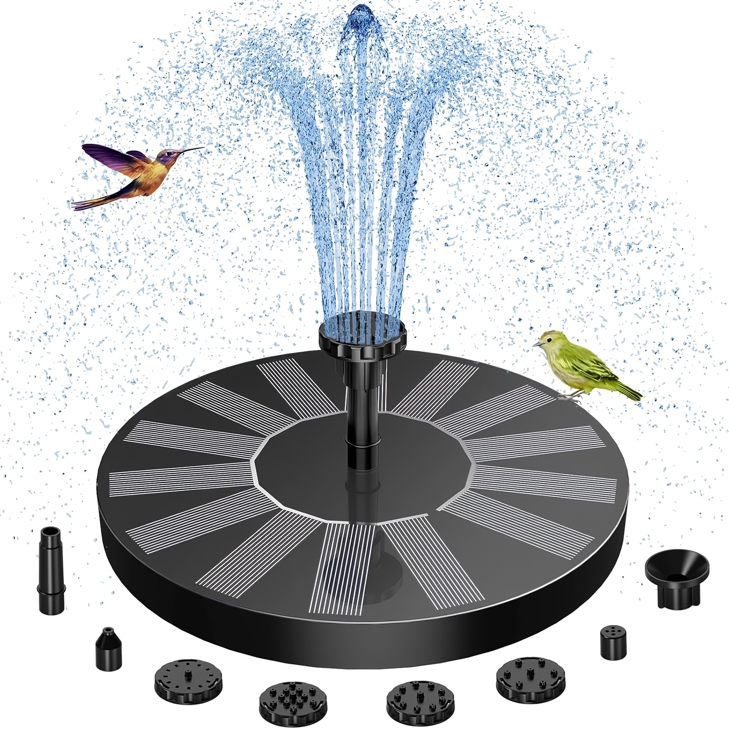 E-shop Hochwertiger IPX8 1W-1,5W Solarbrunnen für Vogelbad, Wasserbrunnen, Solar-Teichbelüfter, Solar-Poolbrunnen, Solarpumpe, äußerst geeignet für