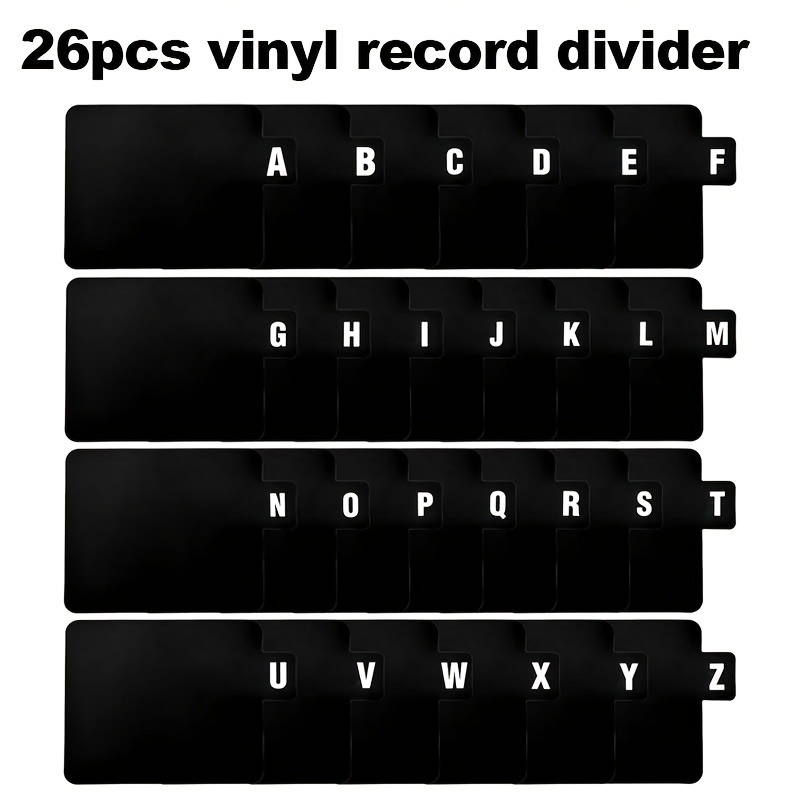 TEMU Organizer For Vinyl Records, Dividers For Vinyl Records, Alphabet Letter Dividers For Convenient Storage , Index Cards For Cd Record Folders,