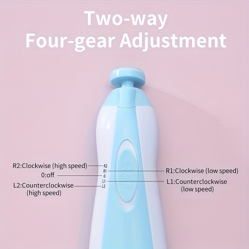 7 in 1 baby electrical nail trimmer with portable case safe nail clipper set with   grinding heads and led light newborn nail polishing tool set grooming kit suitable for adults   put   aa batteries before use no   details 3