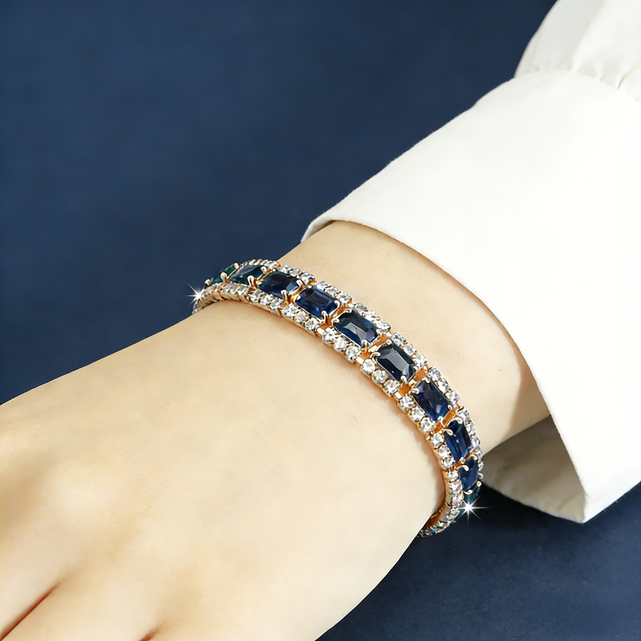 TEMU Un brazalete elegante y de de circonita cúbica para mujer, para el uso diario y versátil, ideal como regalo de San Valentín