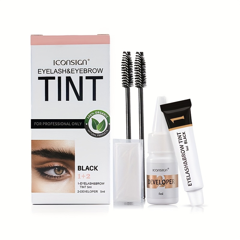 2in 1 Makeup Set for Eyelashes And Eyebrow, Providing A Natural And Dense Effect On The Eyebrow, Suitable for Small Area Dyeing, Instantly Vibrant And Long Lasting for 10 to 12 Weeks, Ideal for Salon And Home Use.