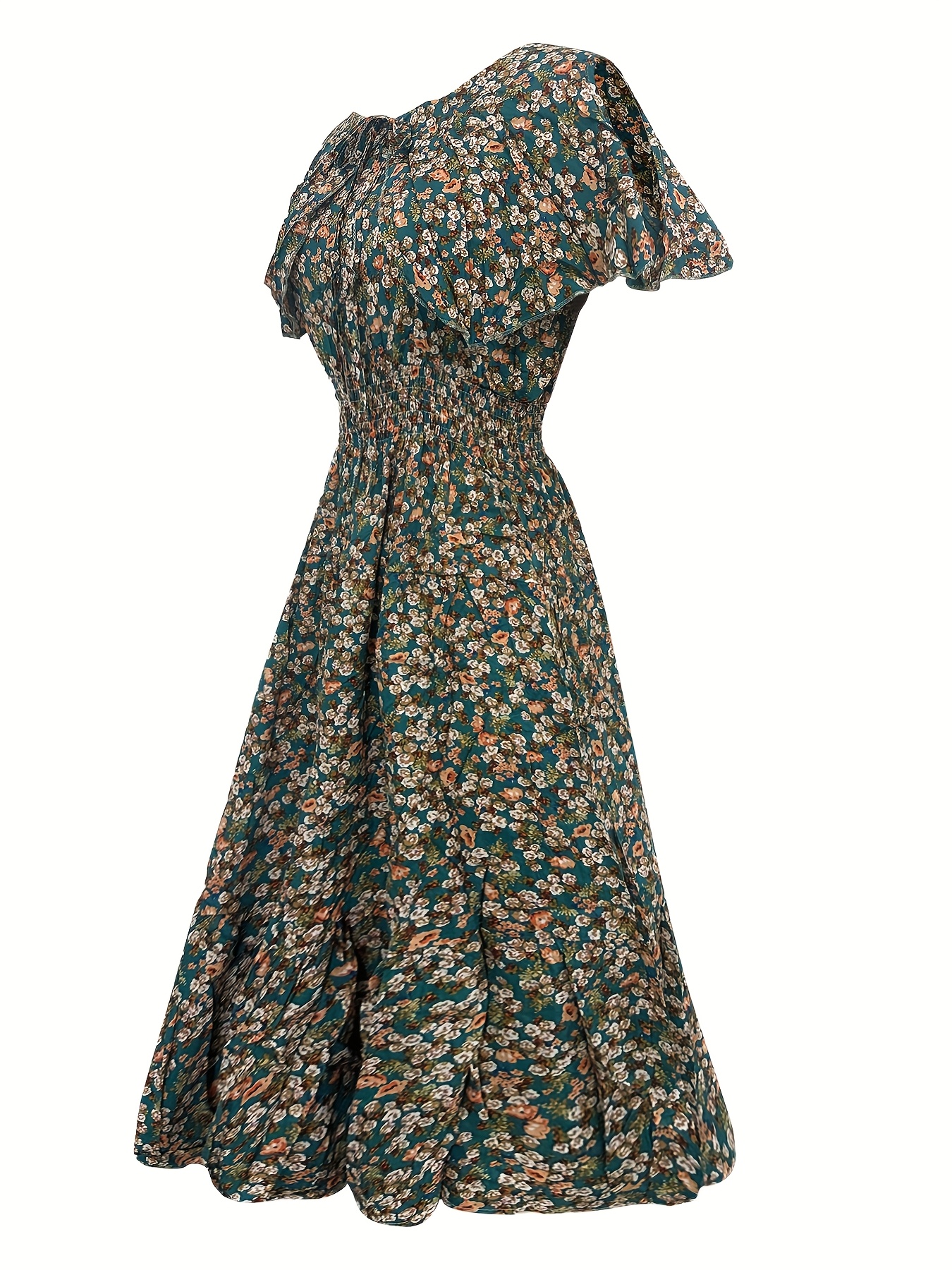 womens vibrant floral print maxi dress spring - Temu Bahrain
