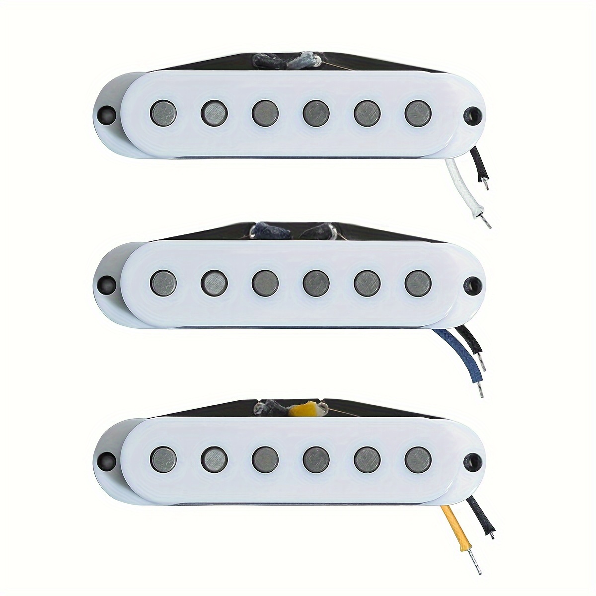 flat headed retro   5   pickup electric guitar neck middle bridge pickup set suitable for st sq style electric guitar parts   in black white creamy yellow