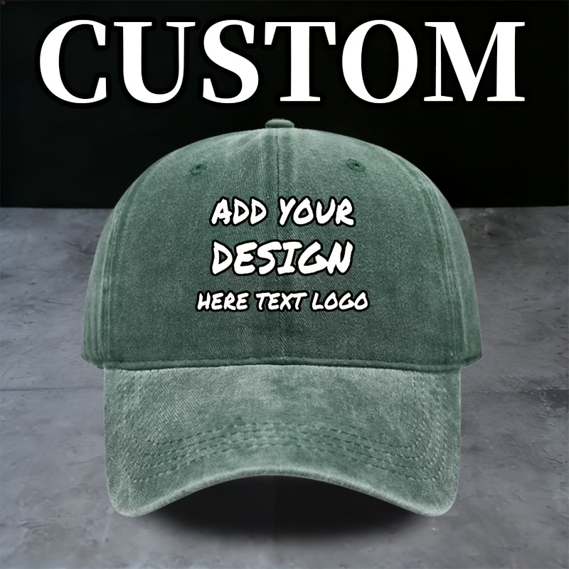 TEMU A Customizable Washable Baseball - Adjustable, Suitable For Men And Women- Personalize With Your Text, Photo, Or Logo- Available In A Of Colors