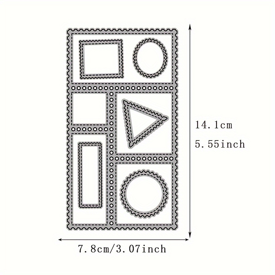 1pc Stamp Collection Series Metal Cutting Dies And Painting Plastic Stencils