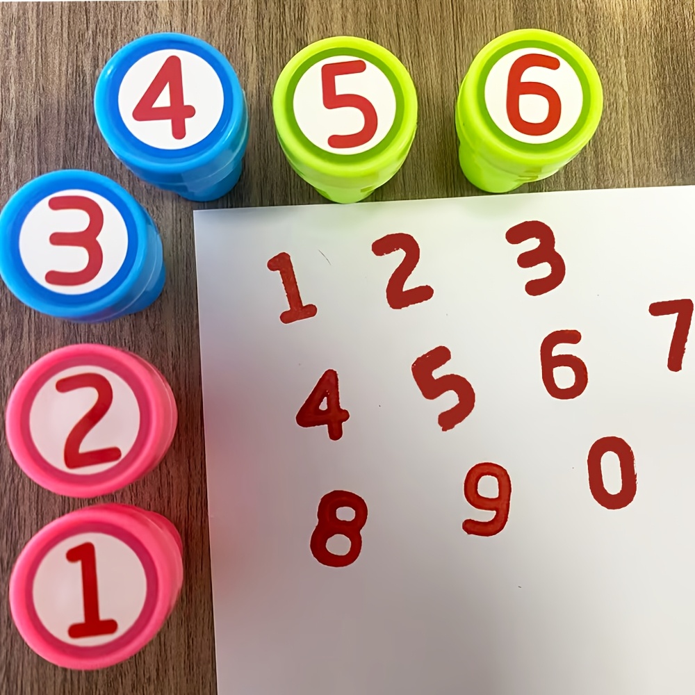 0-9 Number Reward Stamp Praise And Encouragement Stamp Seal For Homework Correction