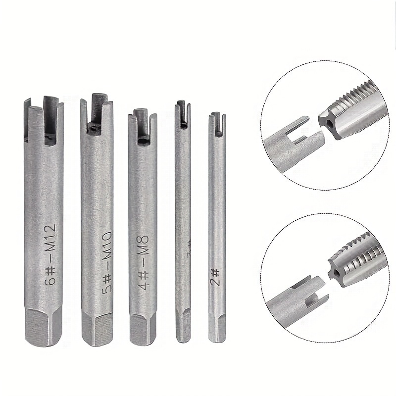 

5pcs High Speed Steel Broken Tap Extractor Broken Tap Removal Tool Kit