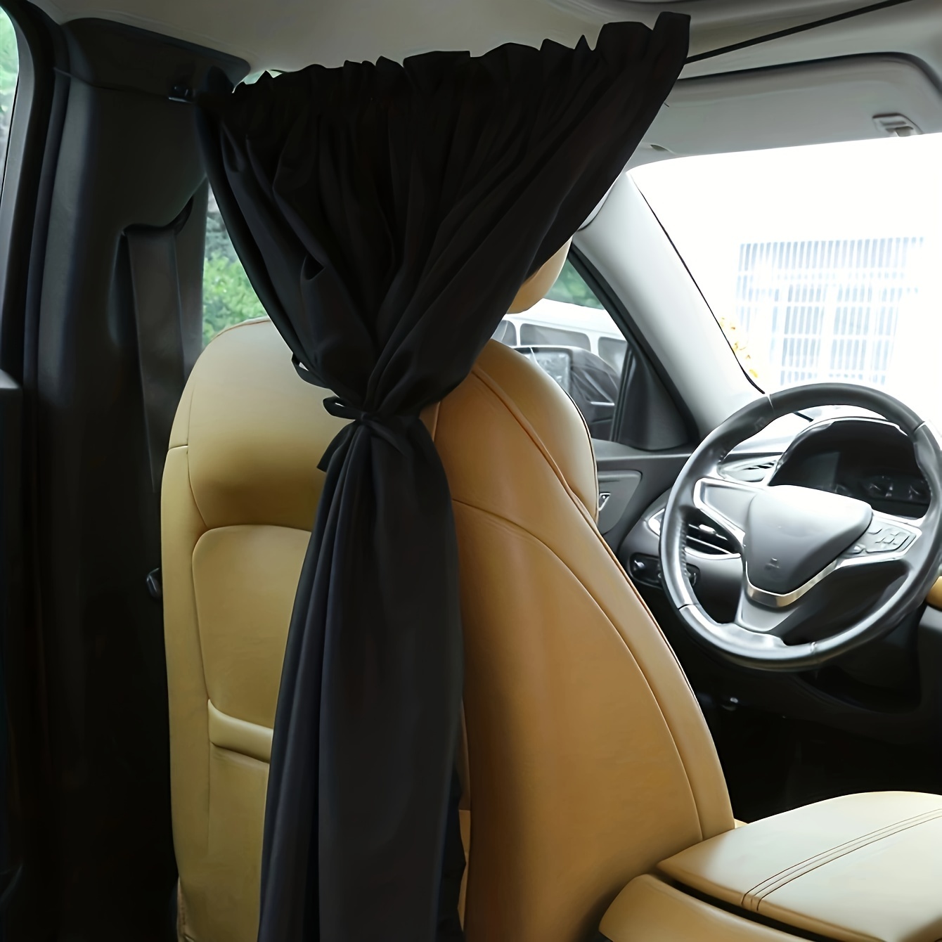 

1pc Car Front And Rear Row Partition Blackout Curtain