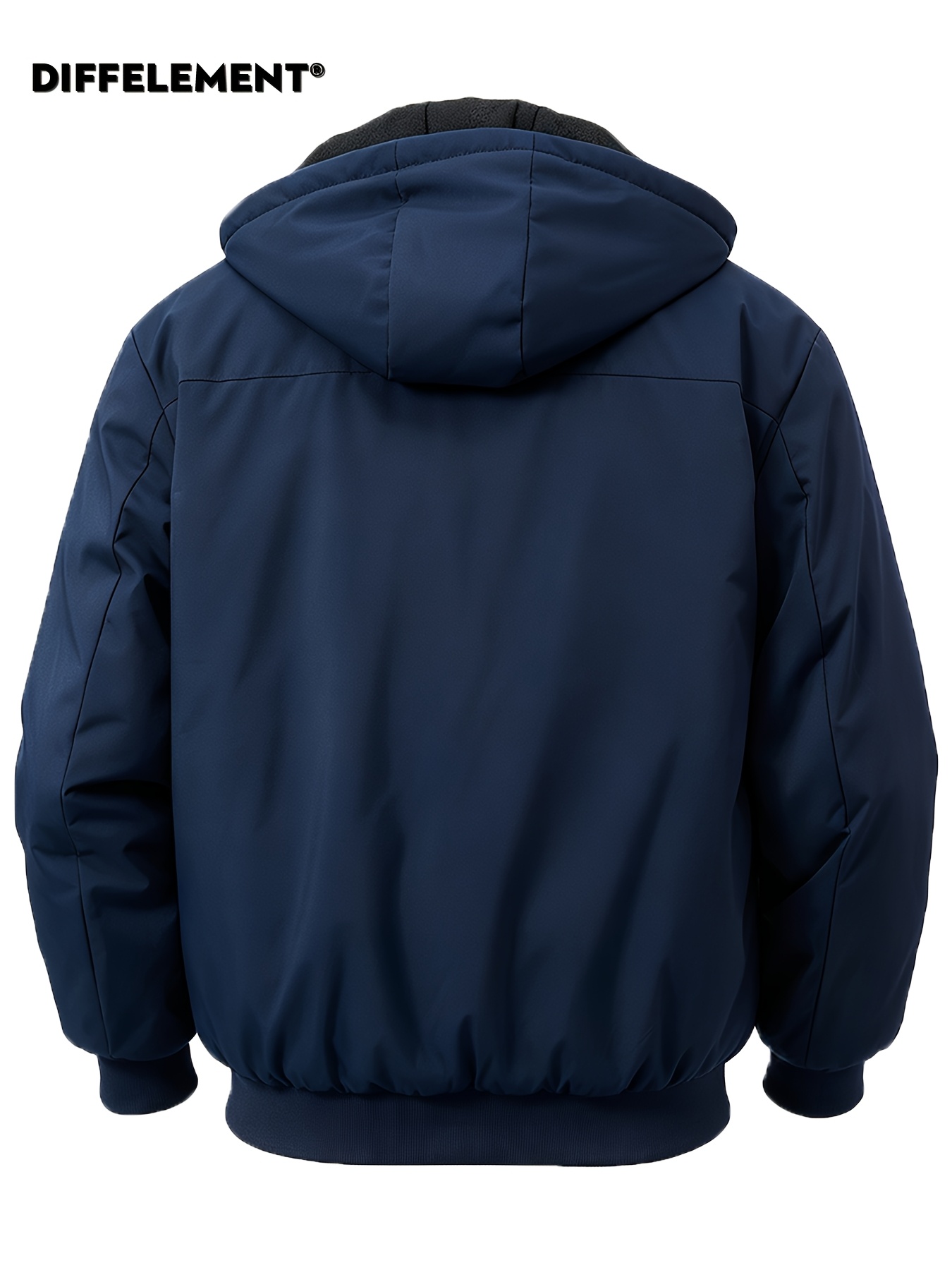 Men's Hooded Padded Winter Jacket with Quilted Design