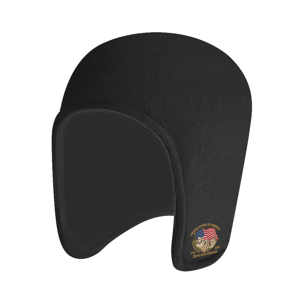 TEMU Men's Winter Unlined Fleece Sleeping , Unisex Hat, Polyester Fleece Warm Ear-covering Hat, Suitable For Indoor Activities, Travel, Sleeping,