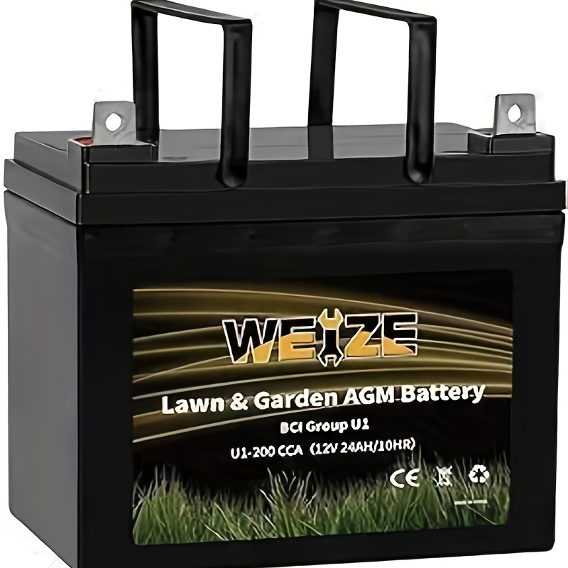 

Lawn & Garden Agm Battery, 12v 200cca Bci Group U1 Sla Starting Battery For Lawn, Tractors And Mowers, Compatible With John Deere, Toro, , And Craftsman